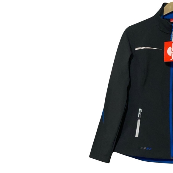 Engelbert Strauss Softshell Jacket S Graphite Gentian Blue e.s.motion 2020 NWT - Picture 4 of 14